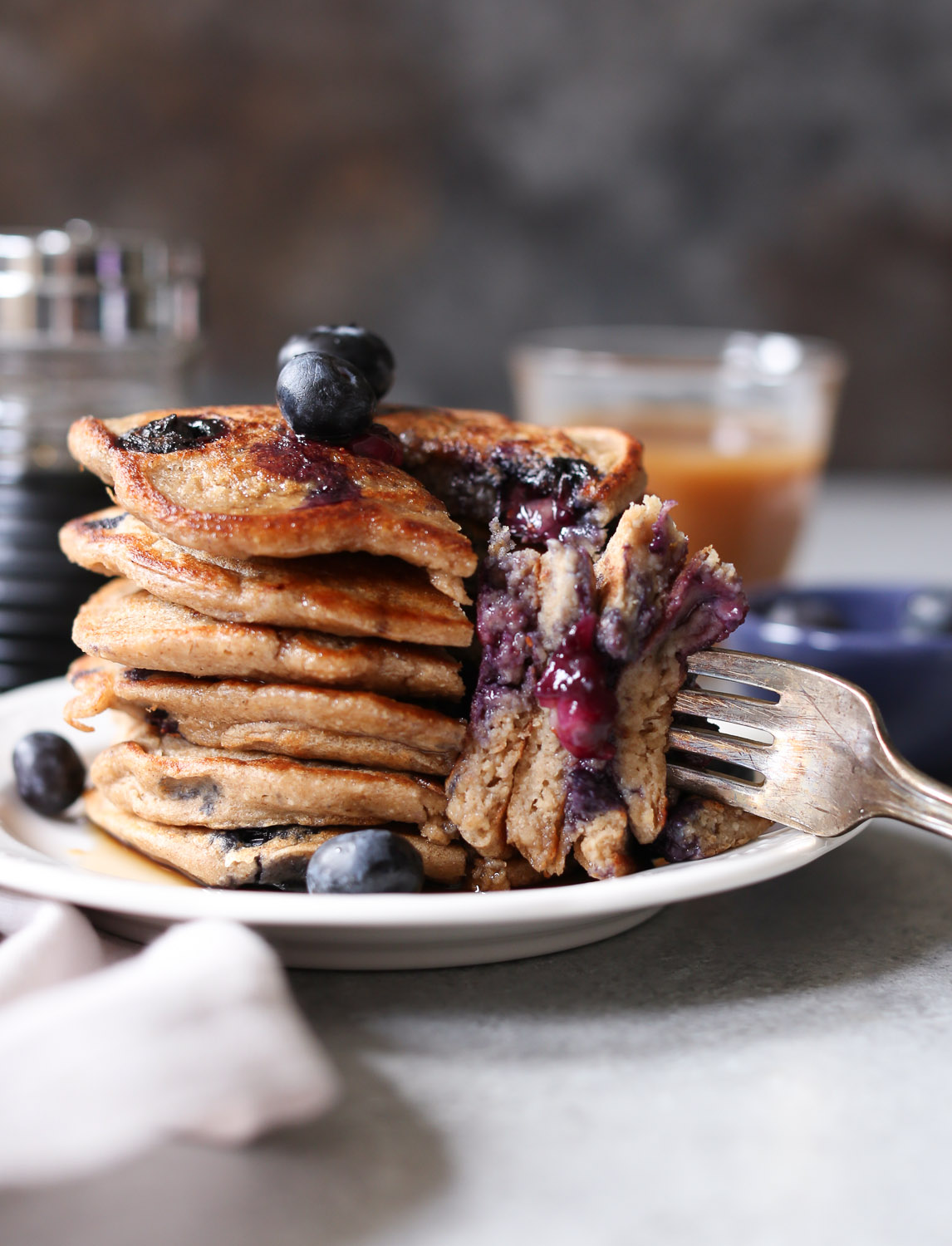 Blueberry-Banana Oatmeal Pancakes- Domesticate ME!