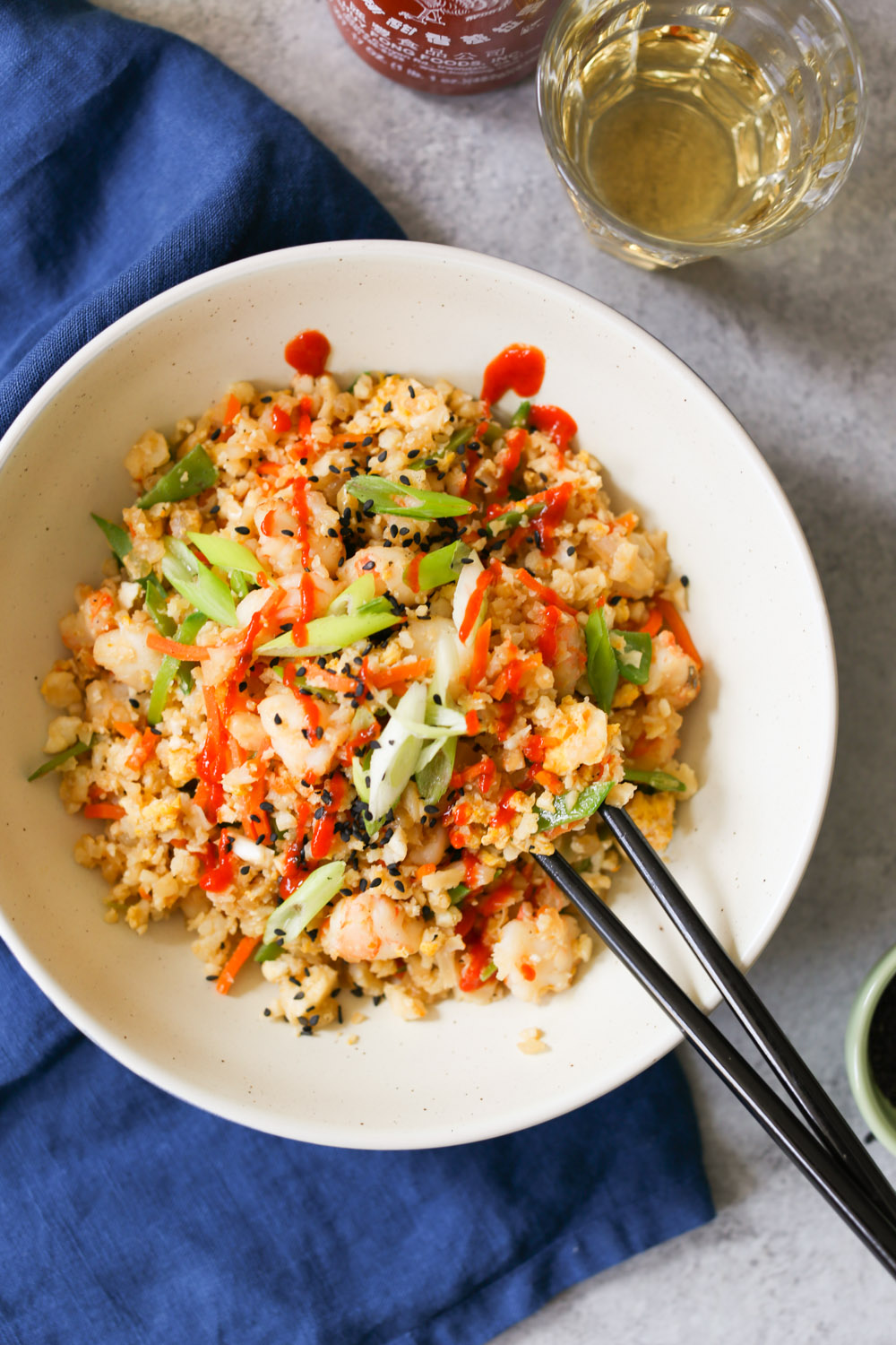 Cauliflower Fried "Rice" with Shrimp- Domesticate ME!