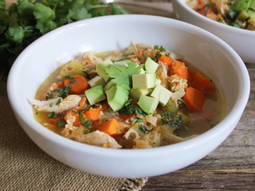 Mom's Chicken Soup with Quinoa - 2 Sisters Recipes by Anna and Liz