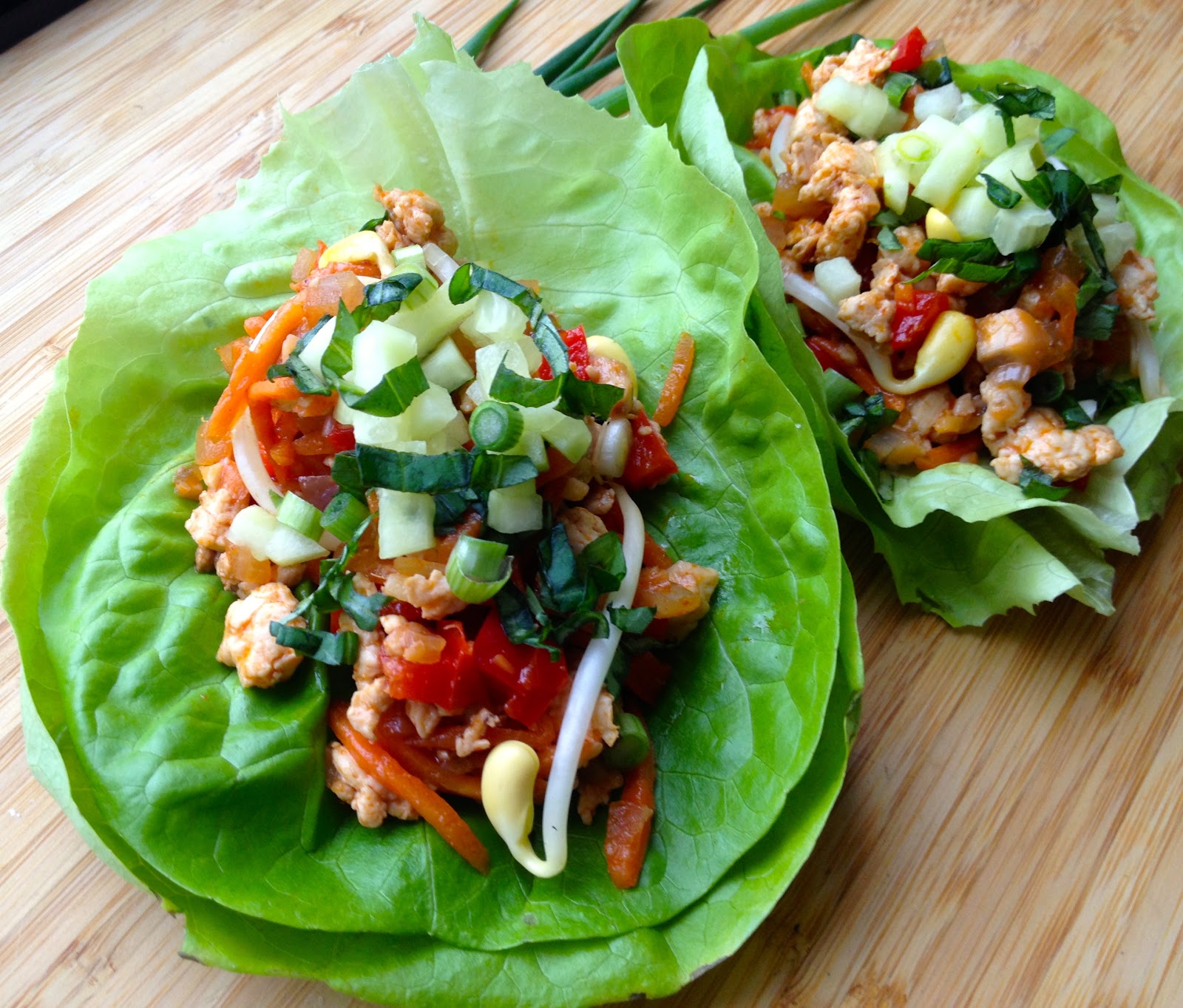 Thai Chicken Lettuce Wraps - Domesticate ME