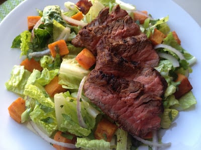 The-Dude-Diet-Spicy-Steak-Salad-with-roasted-sweet-potatoes