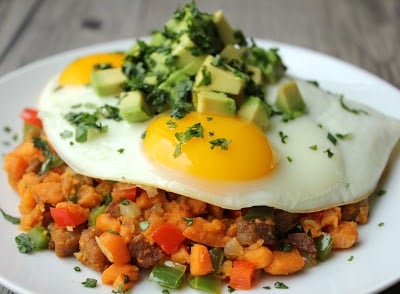 sweet-potato-hash-with-chicken-sausage-and-fried-eggs