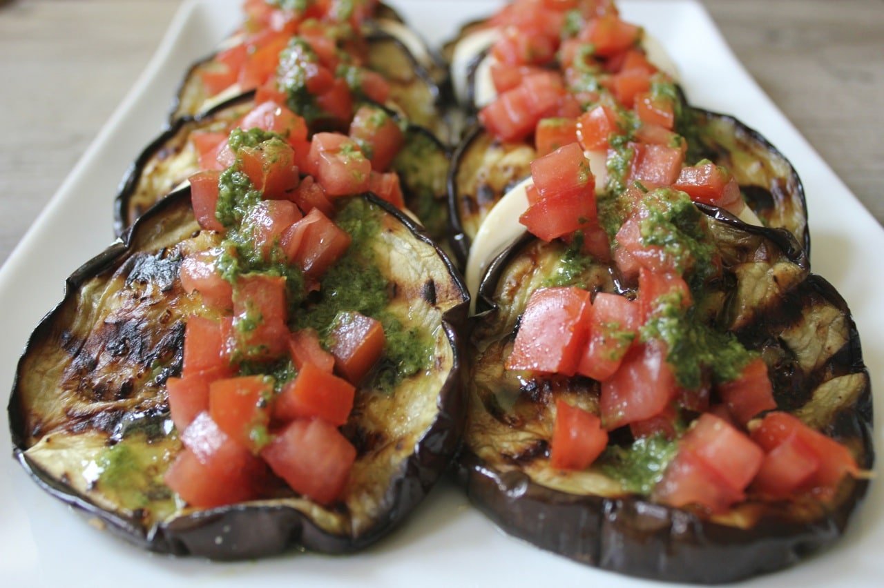 grilled-eggplant-with-fresh-mozzarella-tomatoes-and-basil-vinaigrette