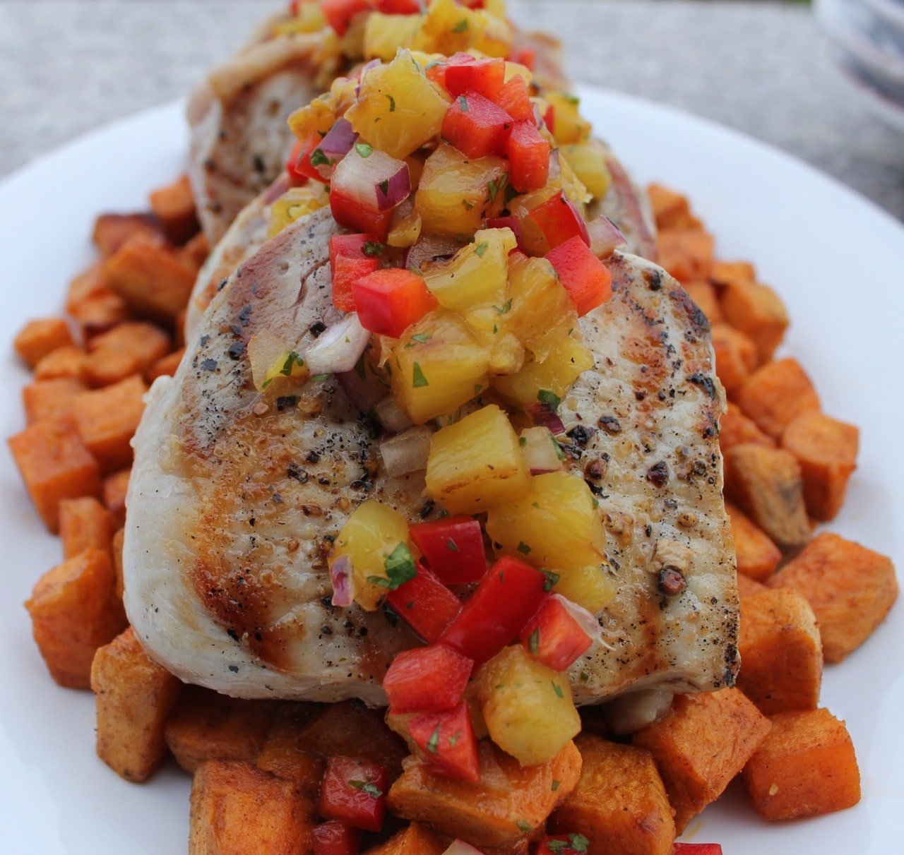 pork-chops-with-grilled-pineapple-salsa-and-spiced-sweet-potatoes-4