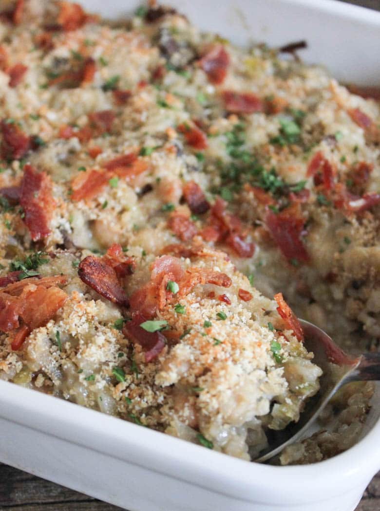 Mushroom-White-Bean-and-Brown-Rice-Casserole-With-Bacon-and-Gruyere-2