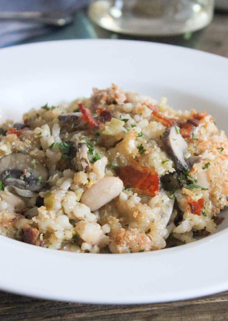 Mushroom-White-Bean-and-Brown-Rice-Casserole-With-Bacon-and-Gruyere-4
