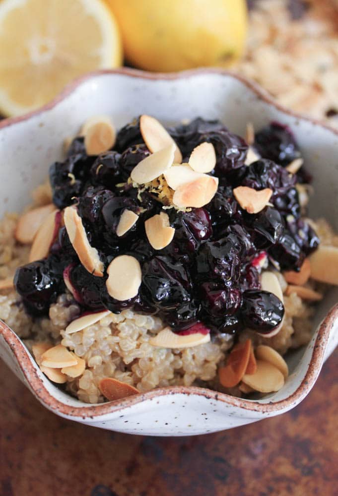 vegan-lemon-breakfast-quinoa-with-toasted-almonds-and-blueberry-compote