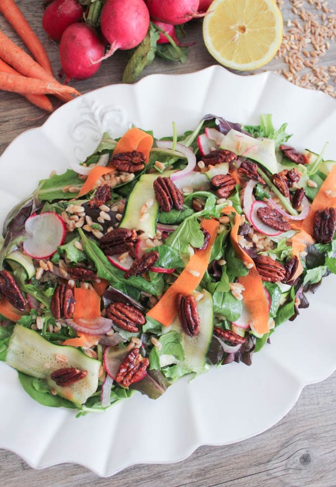 Vegan-Shaved-Vegetable-Salad-with-Farro-and-Maple-Roasted-Pecans