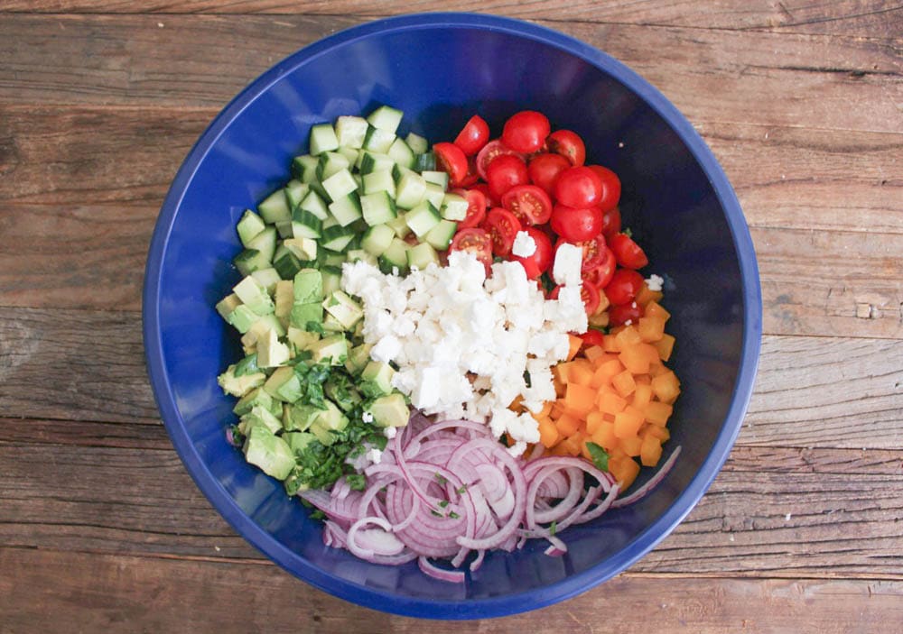 Chopped-Greek-Salad-With-Avocado-Chickpeas-and-Lemon-Dressing-Step-3