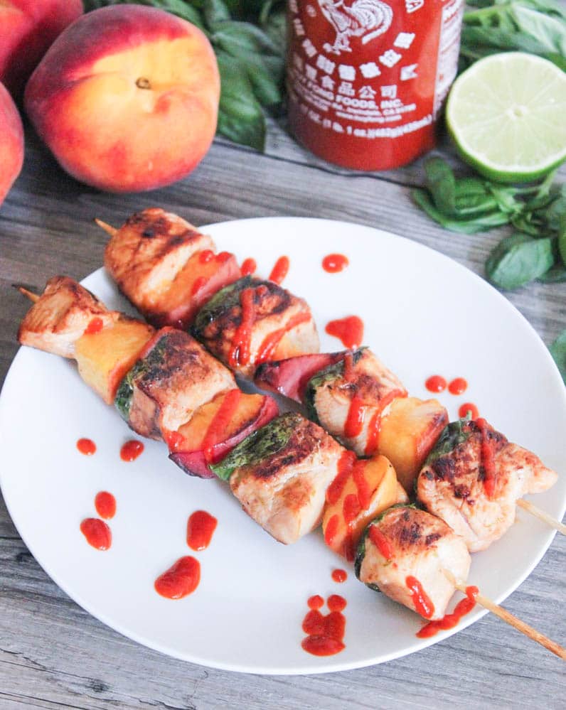 Sriracha-glazed-grilled-chicken-skewers-with-peaches-and-basil-7