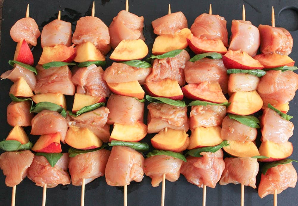 Sriracha-glazed-grilled-chicken-skewers-with-peaches-and-basil-step-7