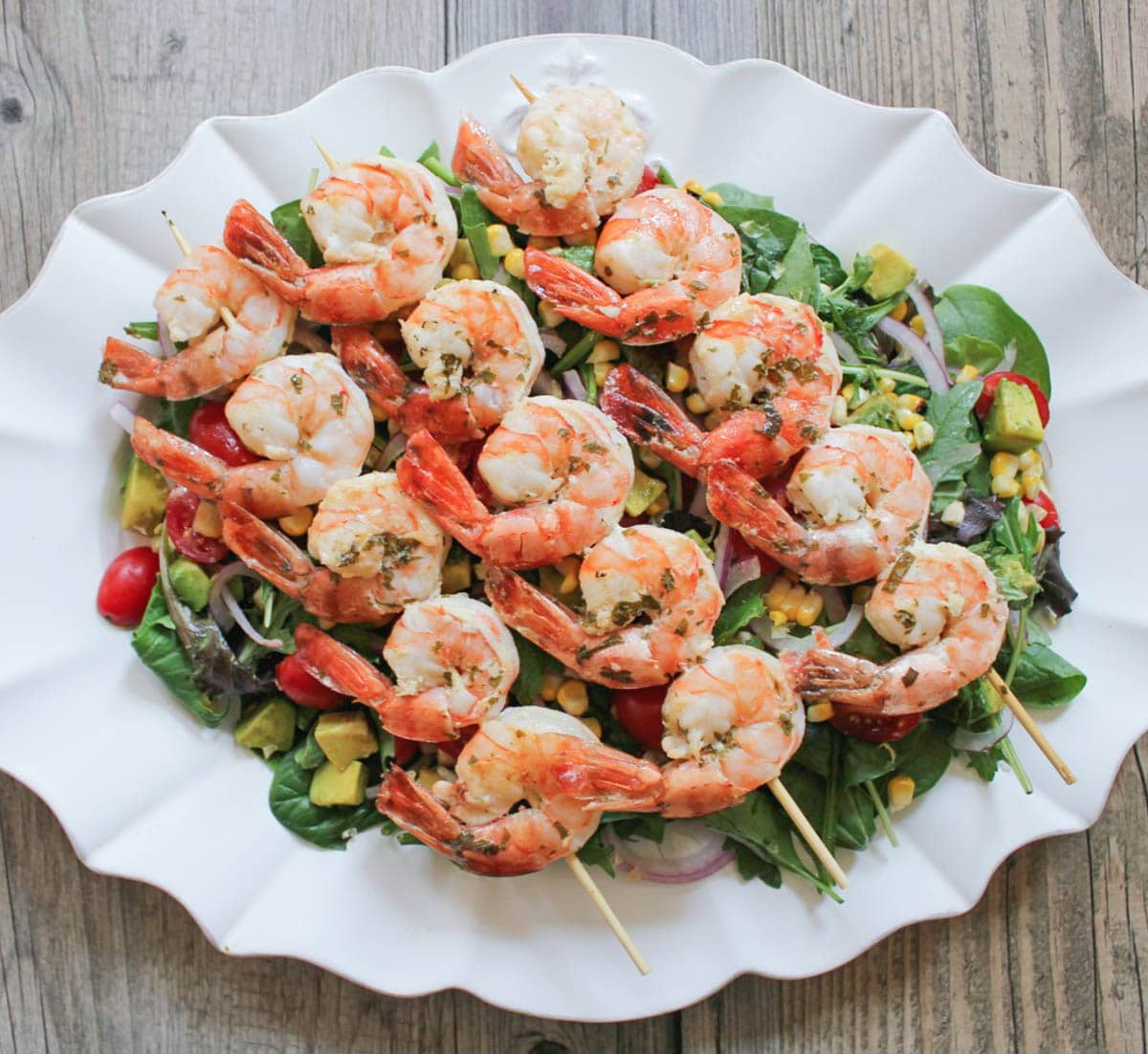 12-Foolproof-Fourth-of-July-Recipes-Summer-Salad-with-avocado-corn-and-herb-grilled-shrimp