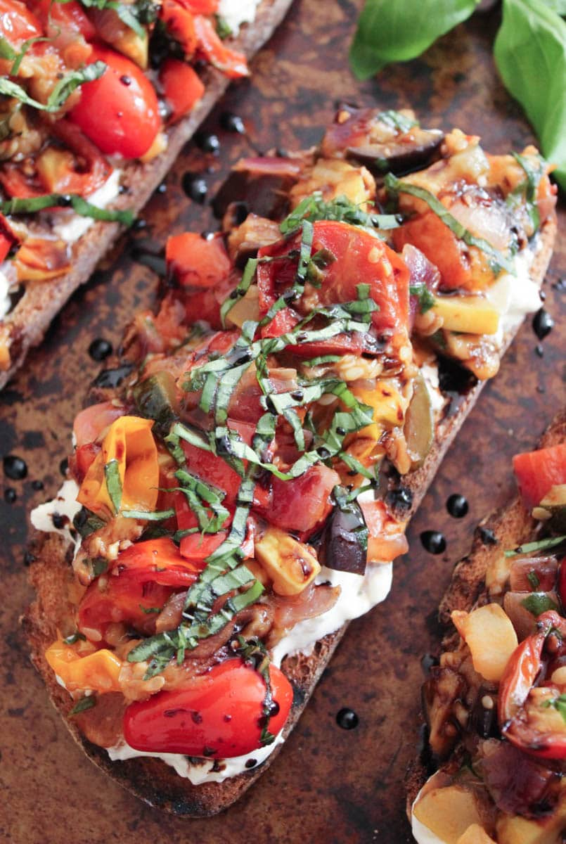 Ratatouille-Tartines-with-burrata-and-honey-balsamic-drizzle-3