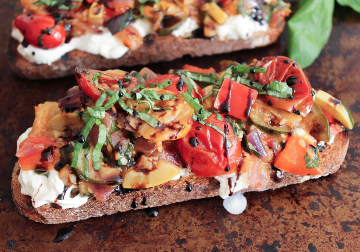 Ratatouille-Tartines-with-burrata-and-honey-balsamic-drizzle-8