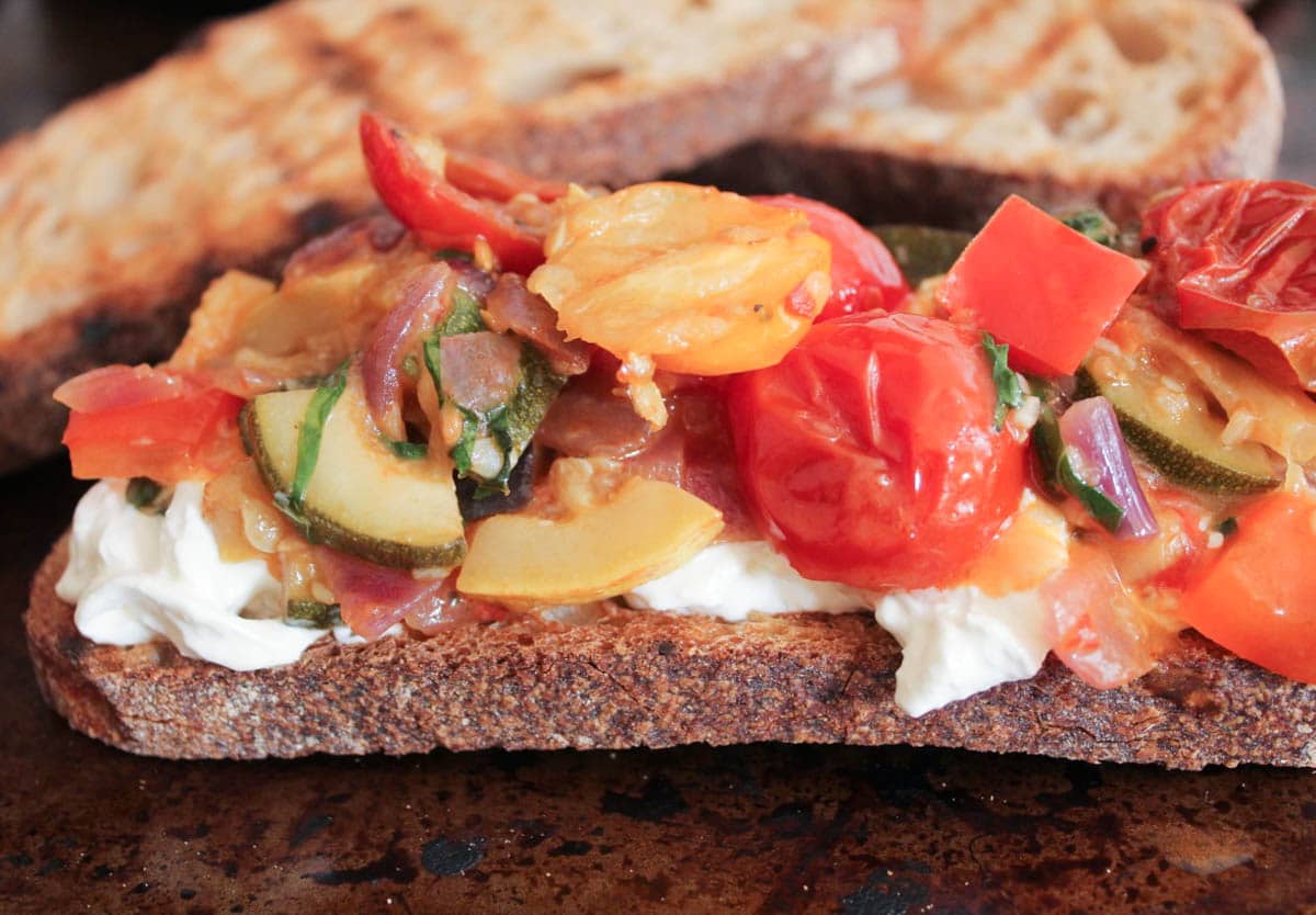 Ratatouille-Tartines-with-burrata-and-honey-balsamic-drizzle-step-10