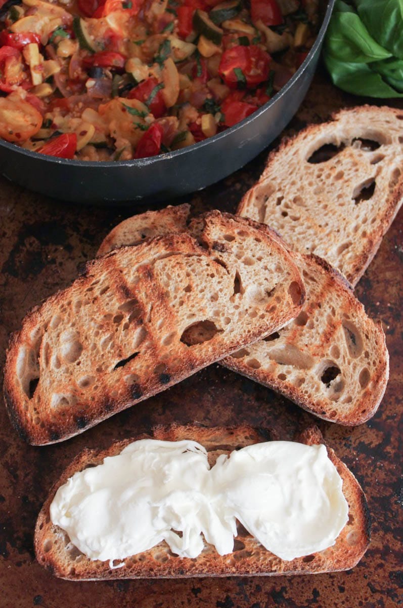 Ratatouille-Tartines-with-burrata-and-honey-balsamic-drizzle-step-9