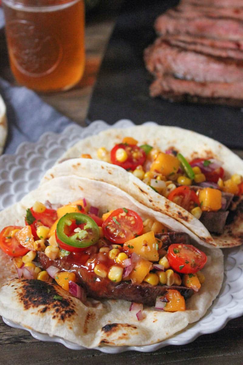 Barbecue-Flank-Steak-Tacos-with-Corn-Peach-Salsa-11