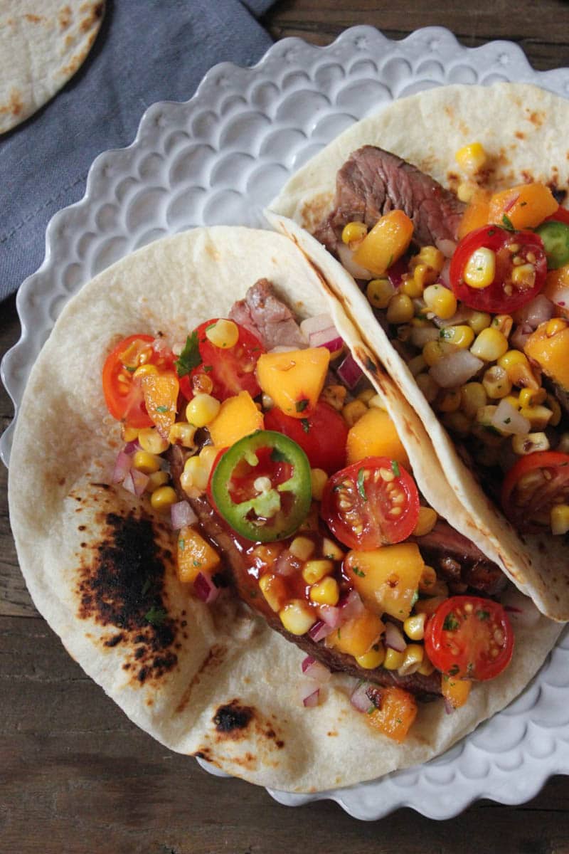 Barbecue-Flank-Steak-Tacos-with-Corn-Peach-Salsa-4