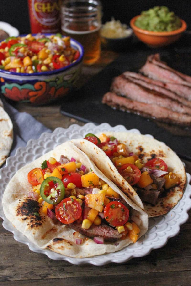 Barbecue-Flank-Steak-Tacos-with-Corn-Peach-Salsa-5