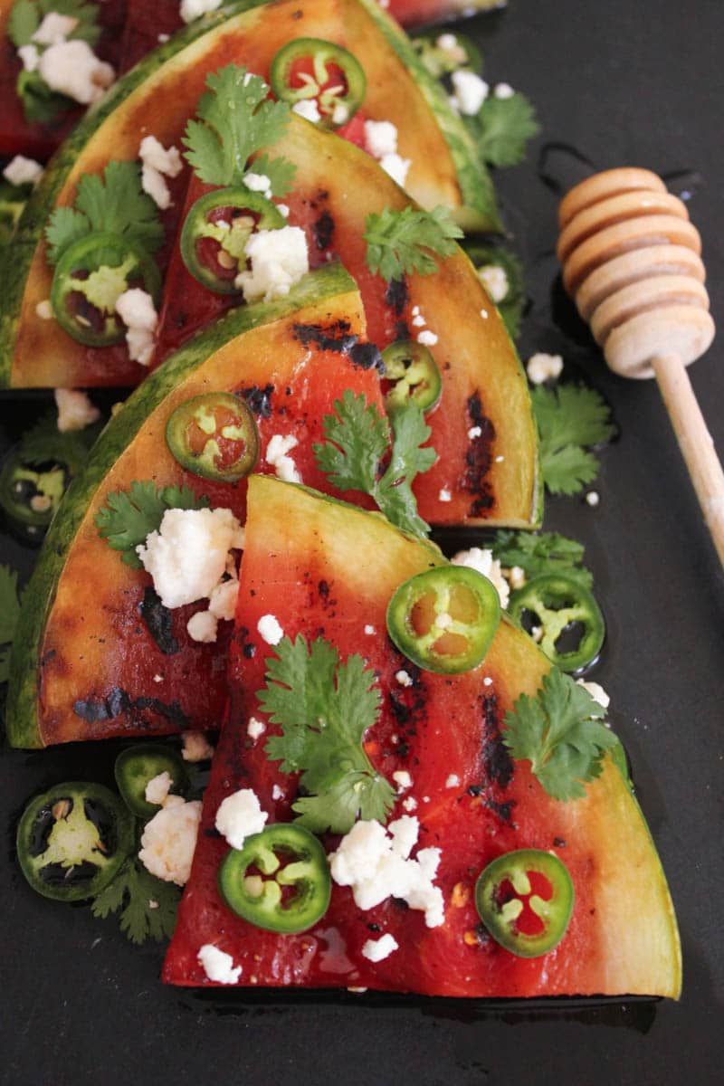 Grilled-Watermelon-with-Jalapeños-Feta-and-Honey-2