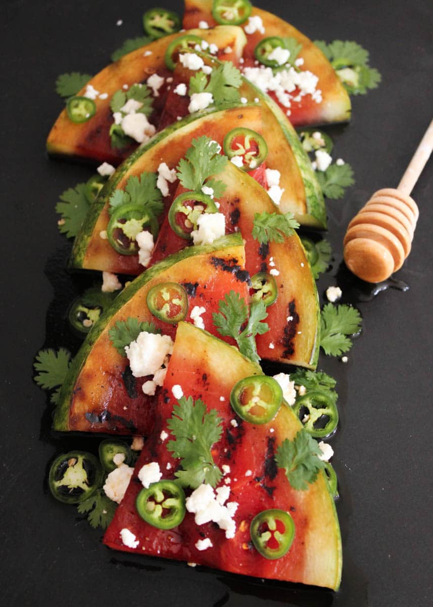 Grilled-Watermelon-with-Jalapeños-Feta-and-Honey-3