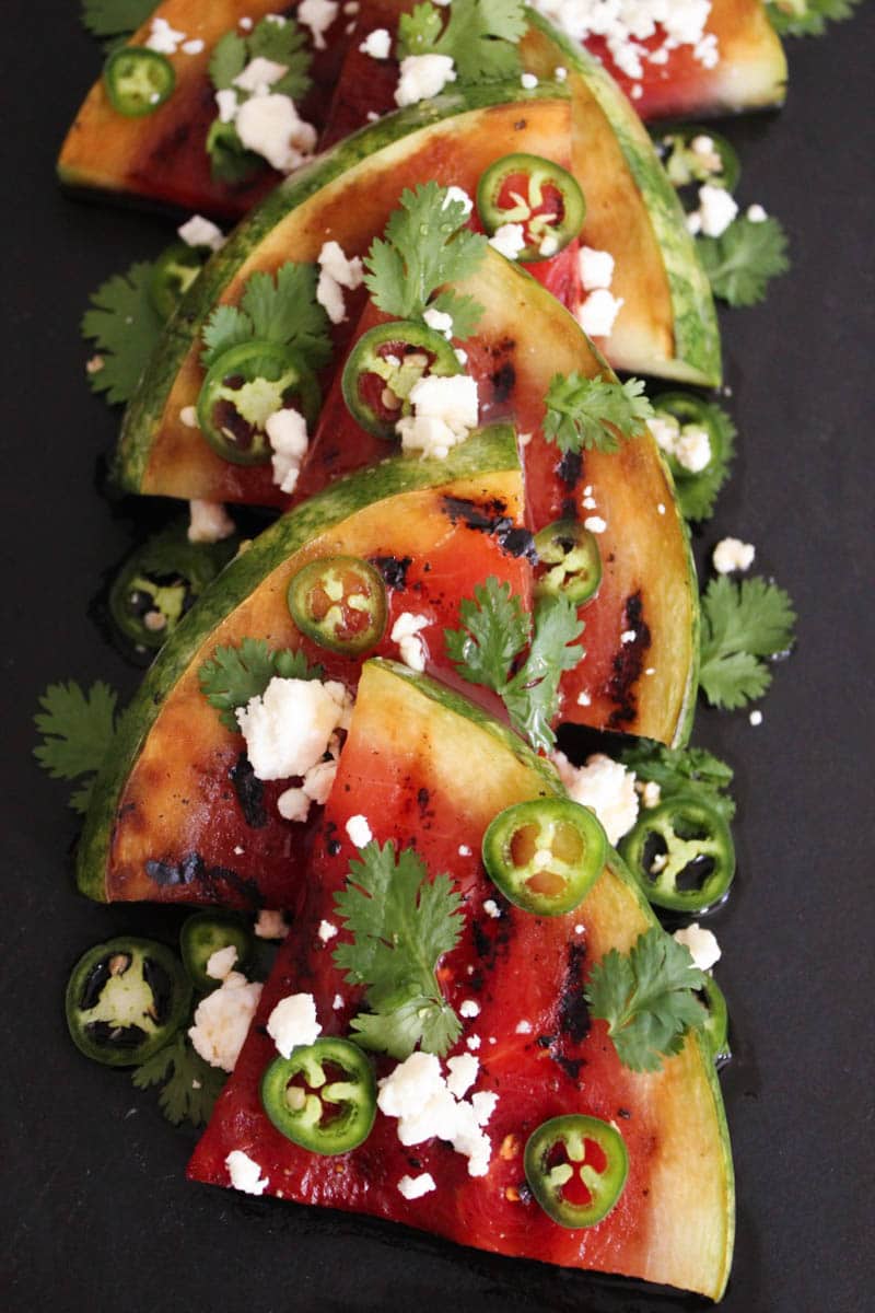 Grilled-Watermelon-with-Jalapeños-Feta-and-Honey