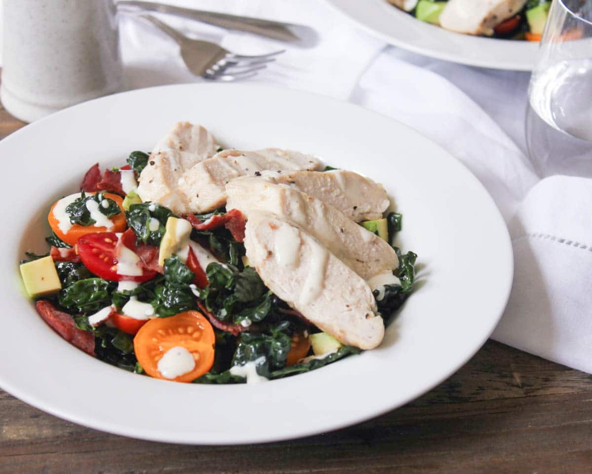 Chicken-Club-Kale-Salad-with-Avocado-Turkey-Bacon-and-Dijon-Buttermilk-Dressing-7