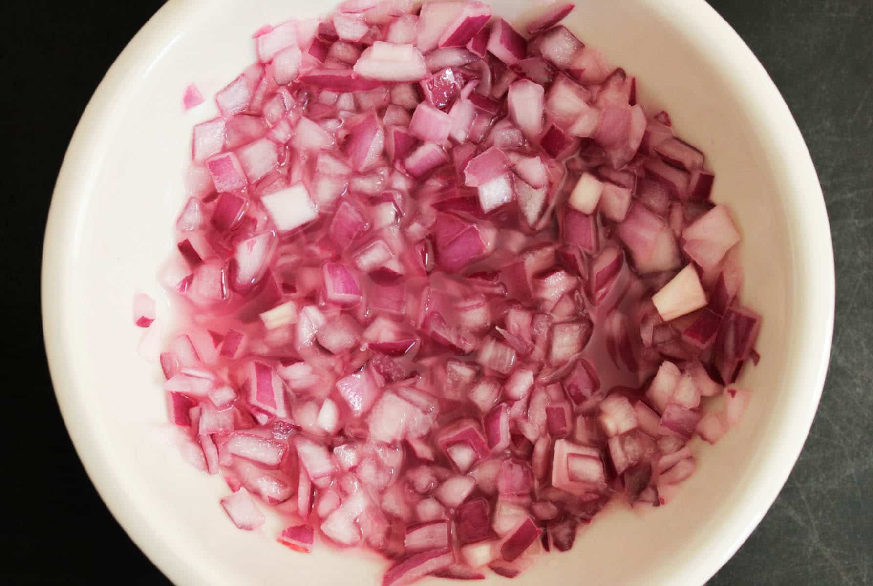 Ahi-Nachos-with-pickled-red-onion-wasabi-crema-step-1