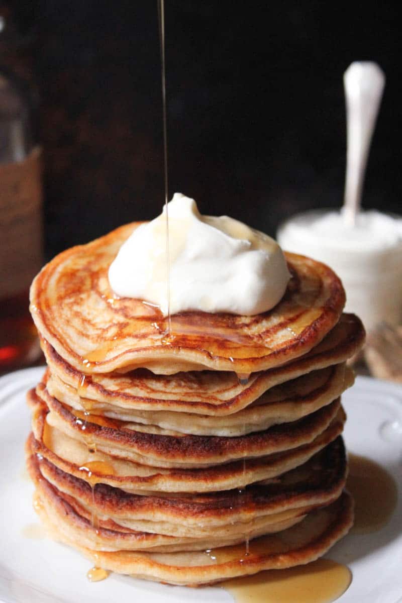 Cinnamon-Ricotta-Pancakes-with-Maple-Bourbon-Whipped-Cream-4