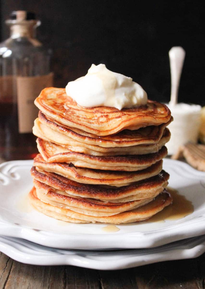 Cinnamon-Ricotta-Pancakes-with-Maple-Bourbon-Whipped-Cream-5