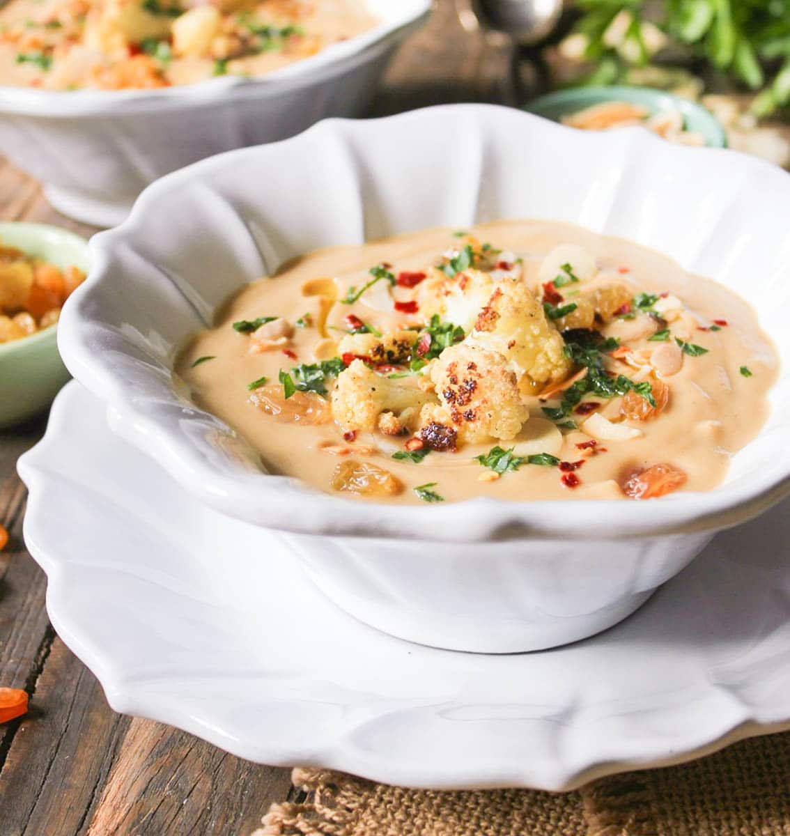 roasted-cauliflower-soup-with-parmesan-toasted-almonds-golden-raisins-5