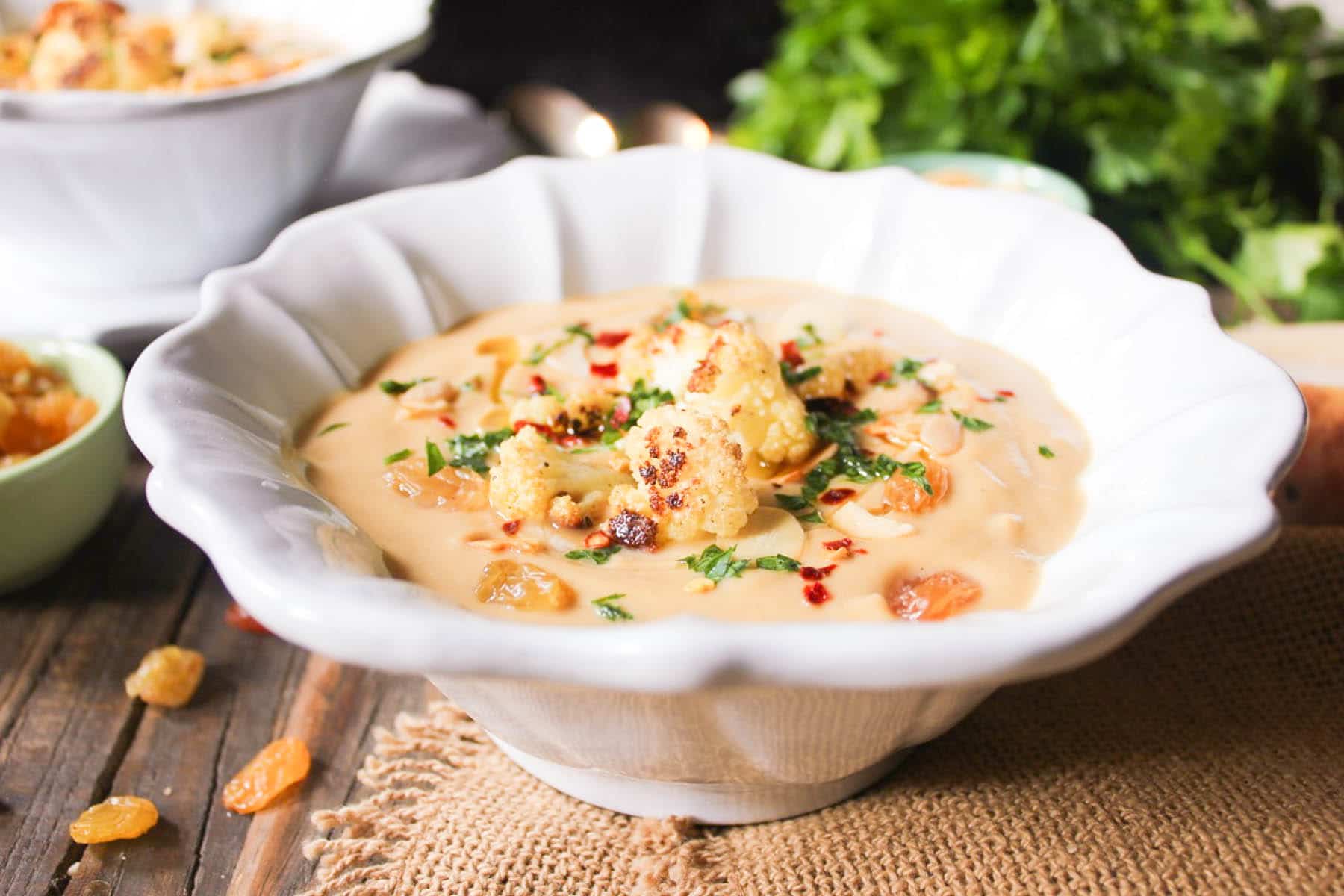 roasted-cauliflower-soup-with-parmesan-toasted-almonds-golden-raisins-7
