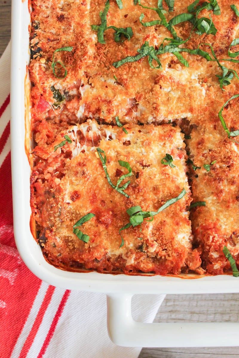 Lasagna-quinoa-bake-with-chicken-spinach-and-mushrooms-3