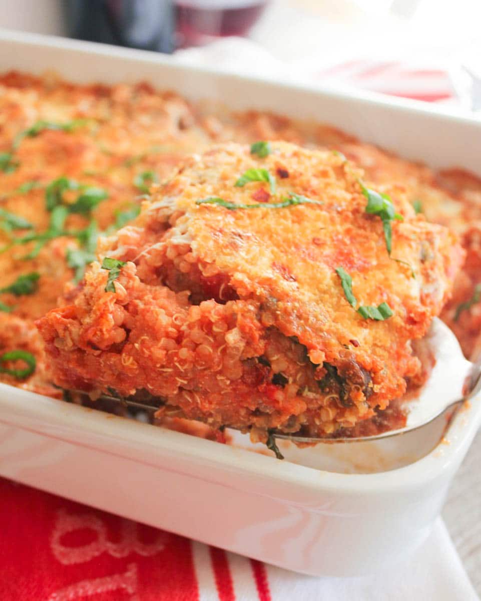 Lasagna-quinoa-bake-with-chicken-spinach-and-mushrooms-9