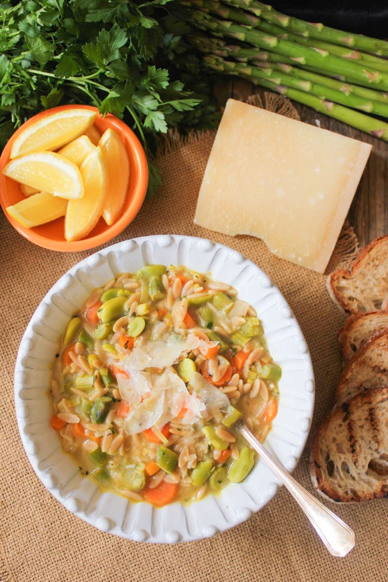 Lemon-orzo-soup-with-spring-vegetables-and-parmesan-4