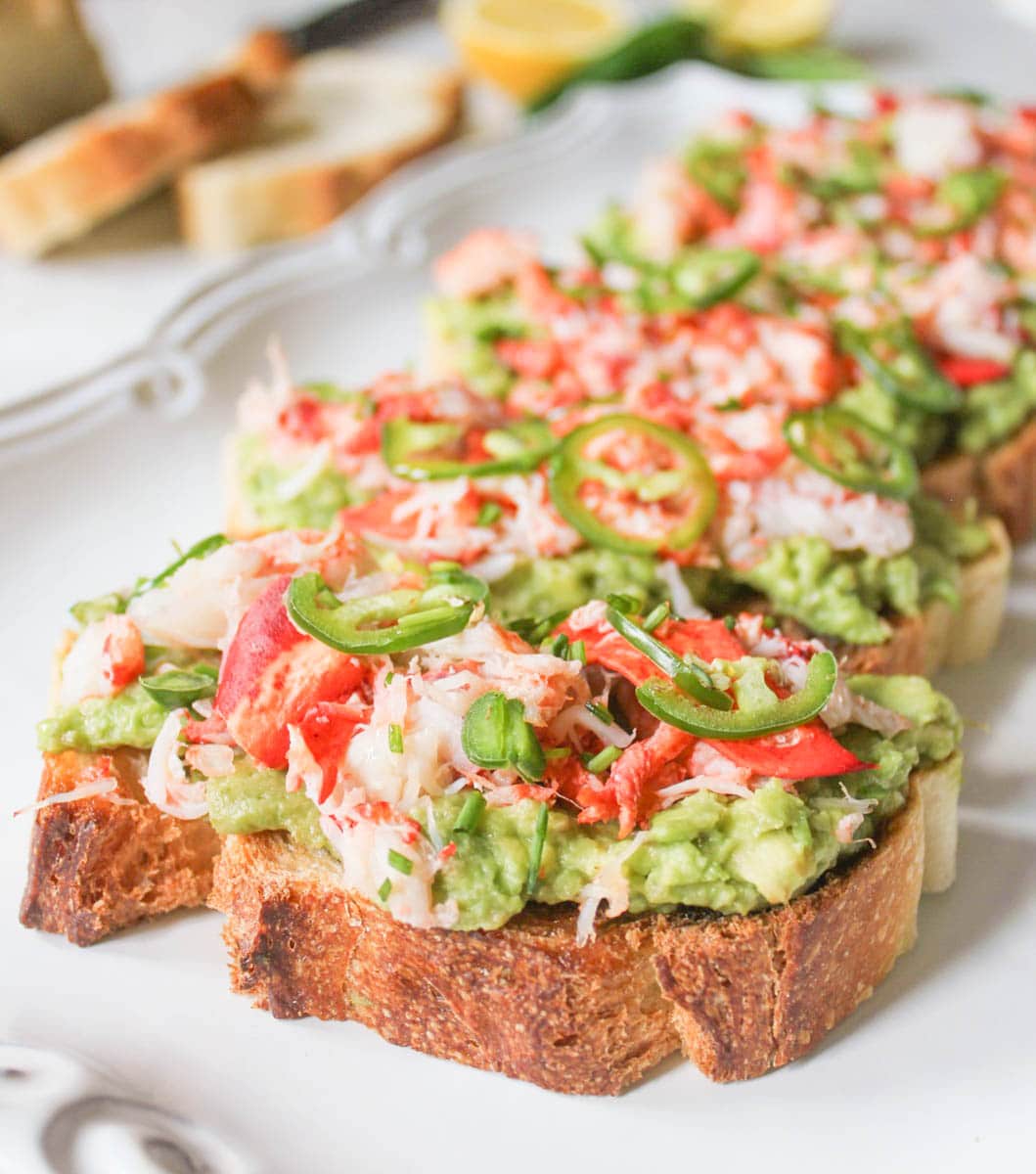 Lobster-Avocado-Toast-with-Jalapenos