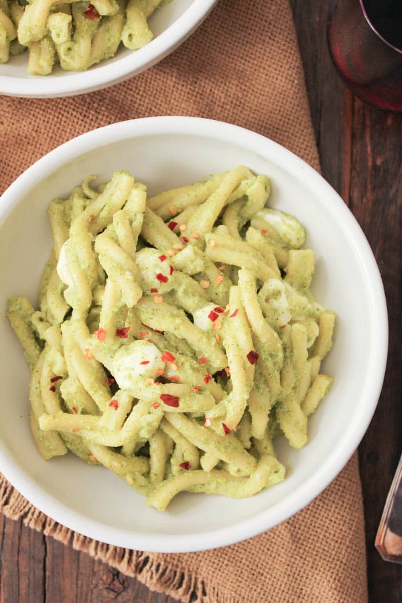 Torcetti-Pasta-with-Broccoli-Rabe-Pesto-and-Fresh-Mozzarella-3