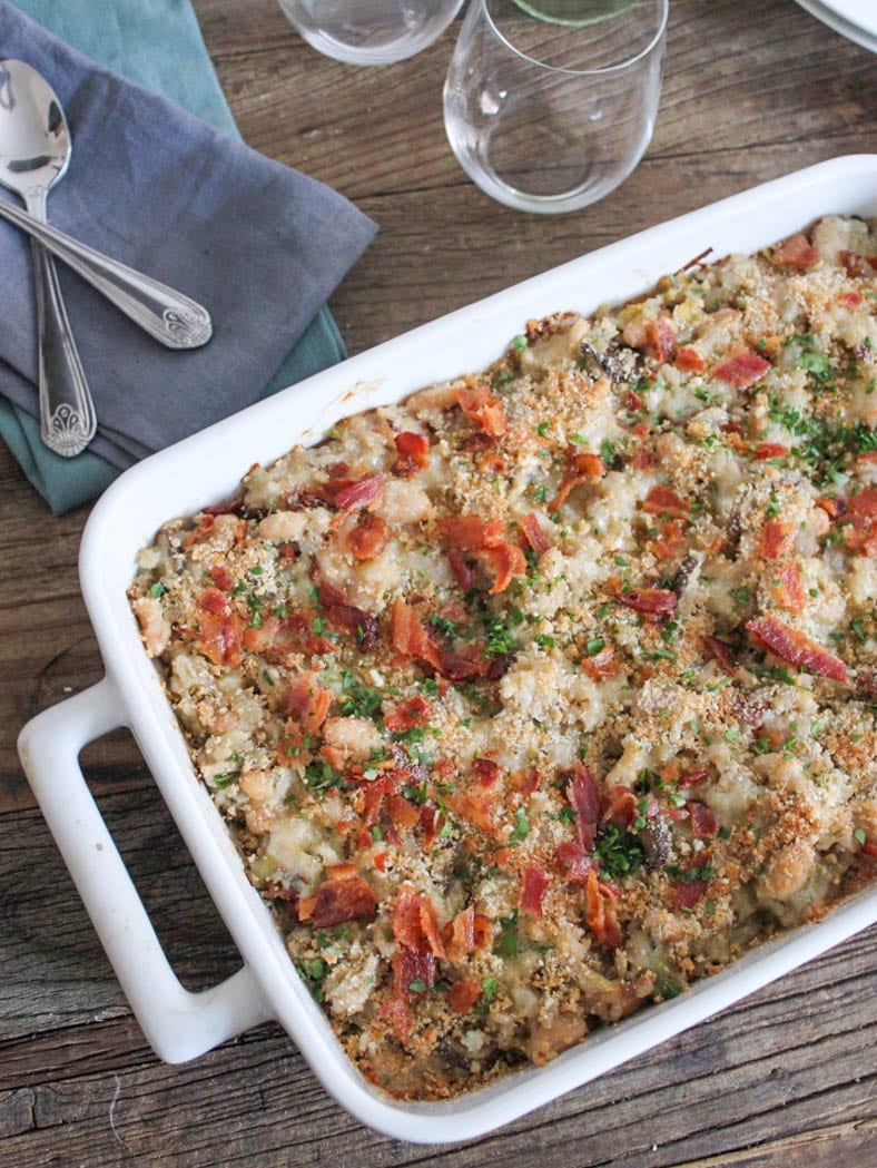Mushroom-White-Bean-and-Brown-Rice-Casserole-With-Bacon-and-Gruyere-6