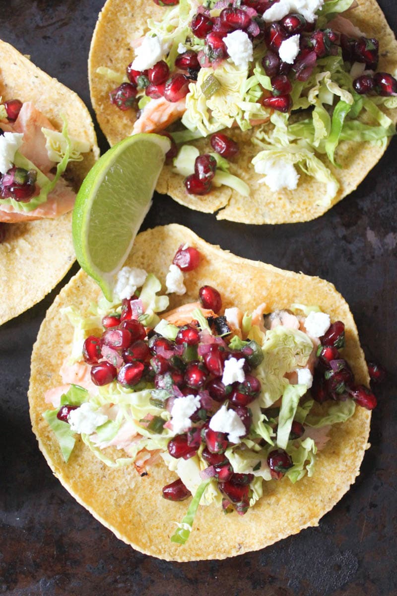 Grilled-Salmon-Tacos-with-Pomegranate-Jalapeno-Salsa-with-Brussels-Sprouts-and-Goat-Cheese-10