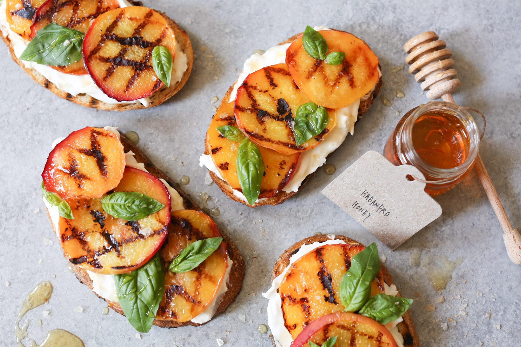 Grilled-Peach-Tartines-with-Burrata-Basil-Honey-6