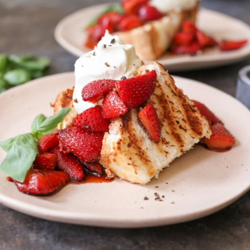 Strawberry Shortcake with Angel Food Cake - Joyous Apron