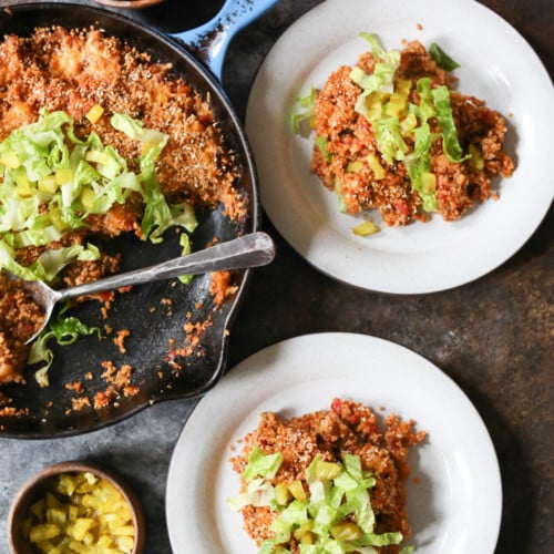 The Dude Diet Cheeseburger Quinoa Bake (The DudeDietBook is OUT