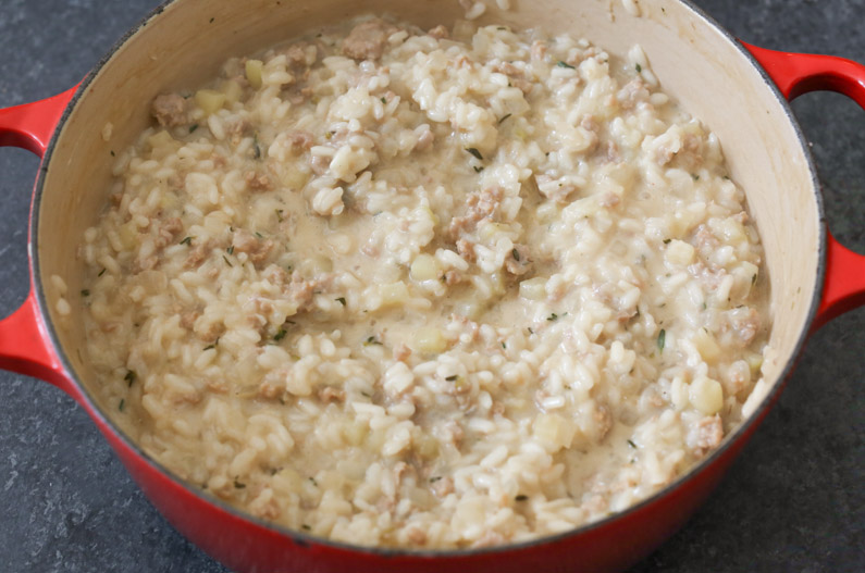 sausage-and-apple-risotto-with-goat-cheese-step-5