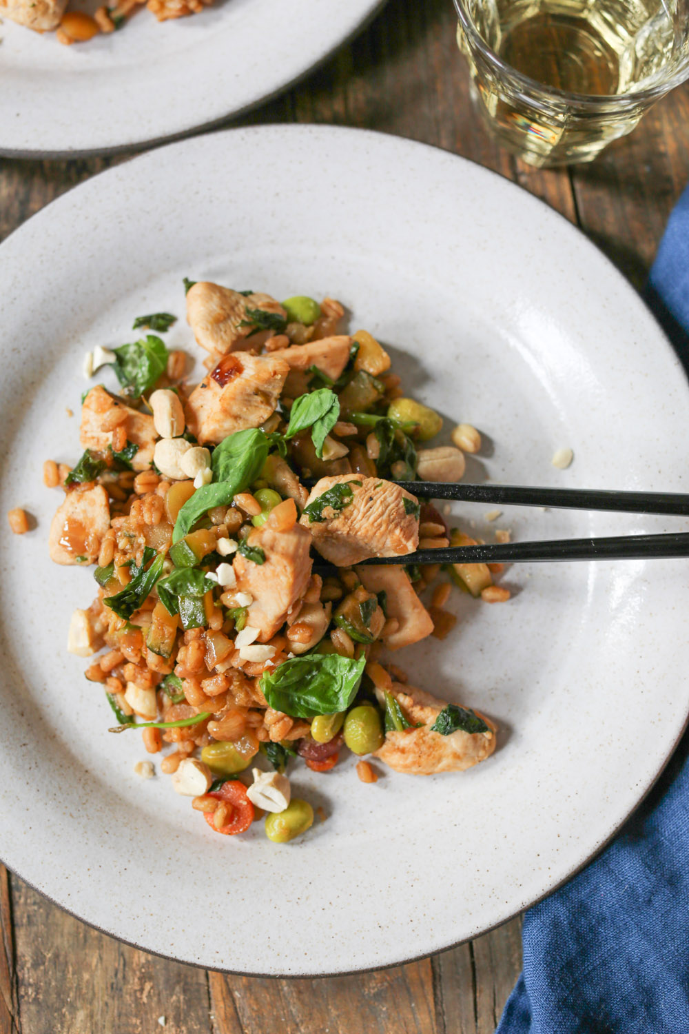 Chicken and Vegetable Stir-Fry with Farro - Domesticate ME