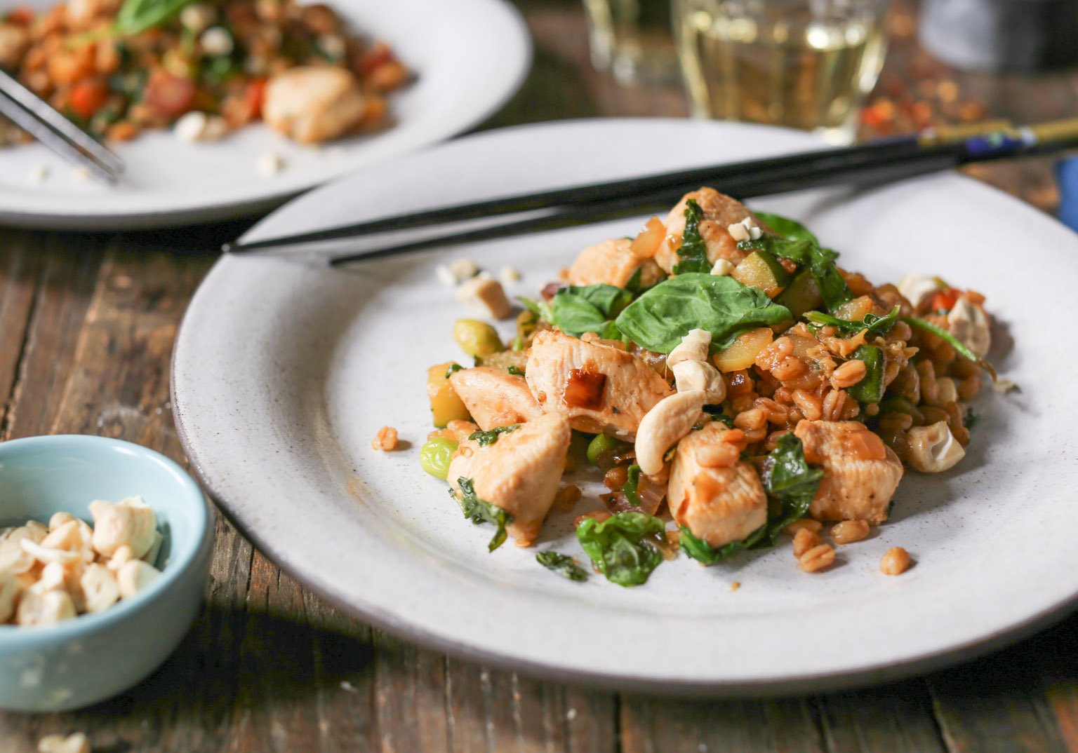 Chicken and Vegetable Stir-Fry with Farro - Domesticate ME