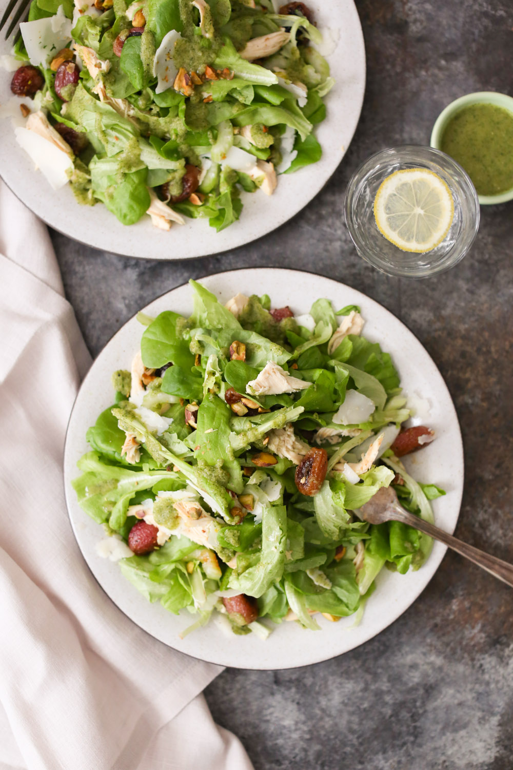 Salad with Chicken, Roasted Grapes and Manchego - Domesticate ME