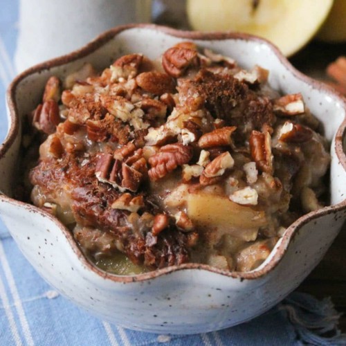 Vegan Slow Cooker Apple Pie Steel Cut Oats - The Full Helping