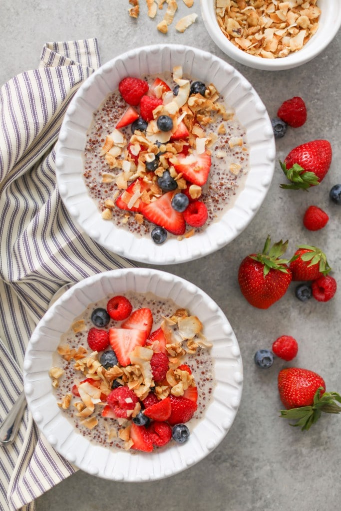 coco-berry quinoa breakfast bowls