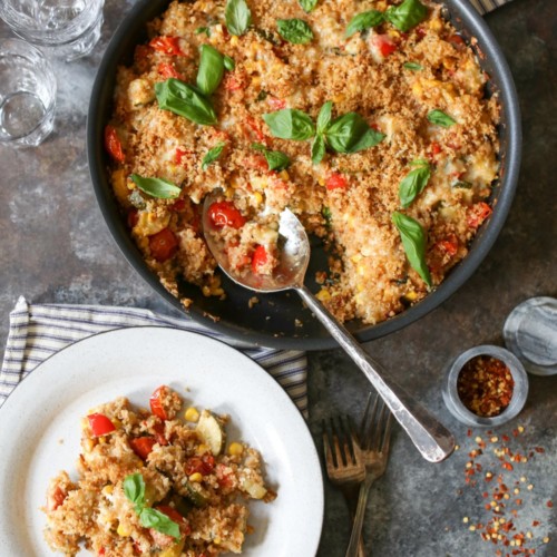 Summer Vegetable Quinoa Bake Domesticate ME