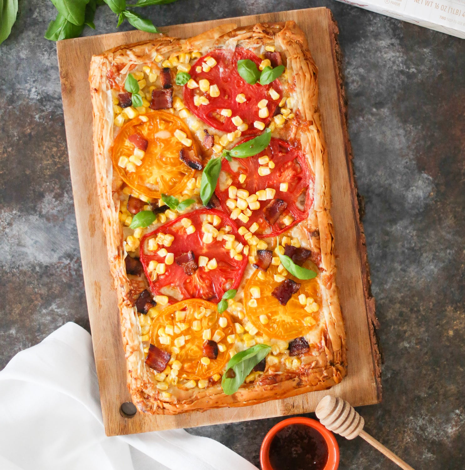 Summer Tart with Tomatoes, Corn, and Bacon - Domesticate ME